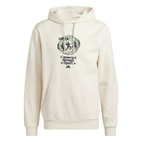 Men’s Hoodie Adidas Connected Through Sport Beige S